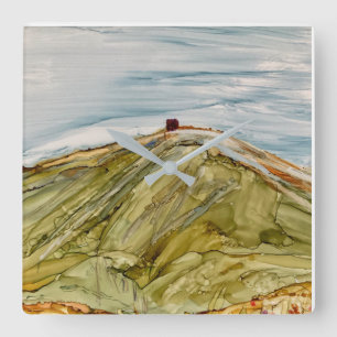 Rivington Pike Horwich impressionist Square Wall Clock