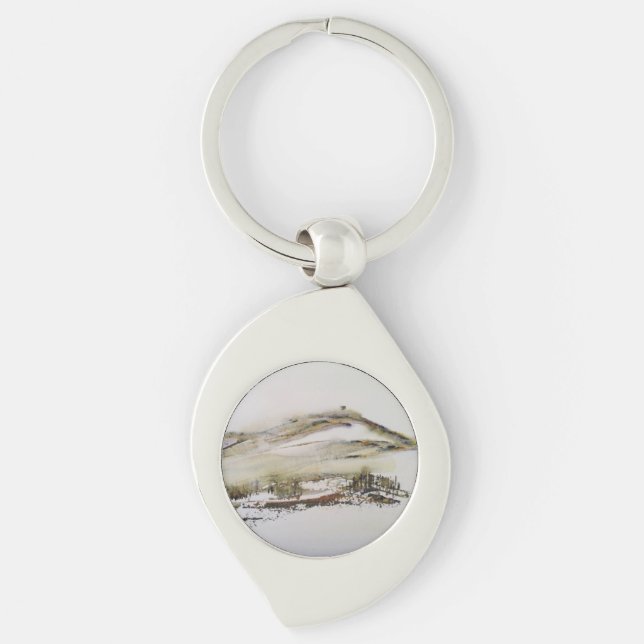 Rivington pike Horwich Watercolour      Keychain (Front)