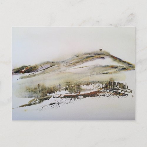 Rivington pike Horwich Watercolour  Postcard