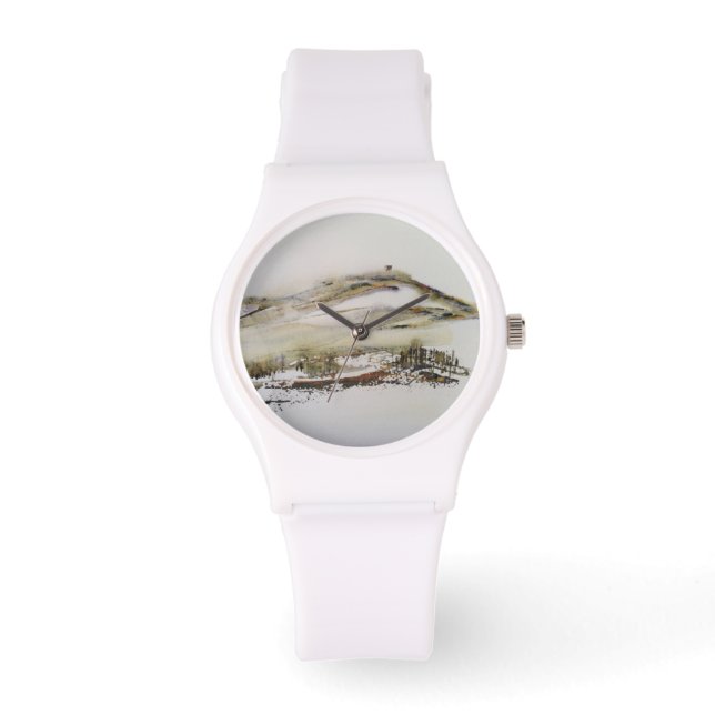 Rivington pike Horwich Watercolour      Watch (Front)
