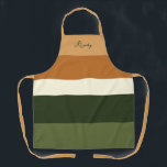 Rivku Special order Apron<br><div class="desc">This clean modern stripe design will give a professional look to your favorite Challah baker. Her baking is a work of art! Sign her name on the apron and celebrate the art of fine baking with this fresh, look. Coordinates with our Matching Striped Challa Dough Cover which you can find...</div>