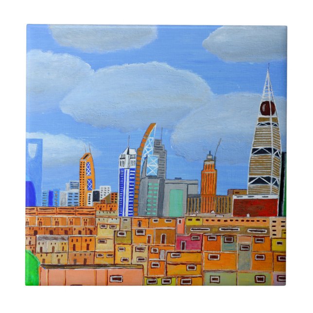 Riyadh, Saudi Arabia Ceramic Tile (Front)
