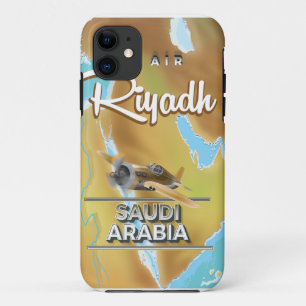 Riyadh Saudi Arabia vintage travel poster iPhone 11 Case