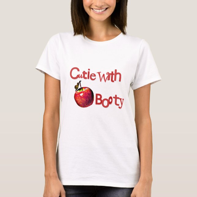Riyah-Li Designs Cutie With Apple Booty T-Shirt (Front)