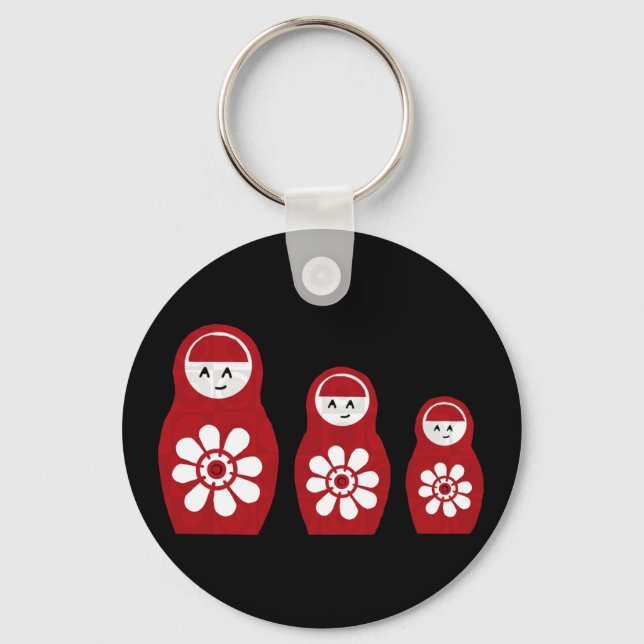 Riyah-Li Designs Nesting Doll Three Keychain (Front)