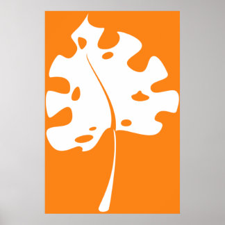 Riyah-Li Designs Orange Leaf Poster