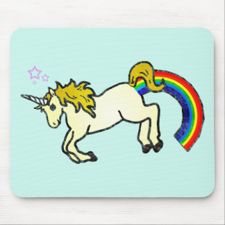 Riyah-Li Designs Rainbow Pooping Unicorn Mouse Pad