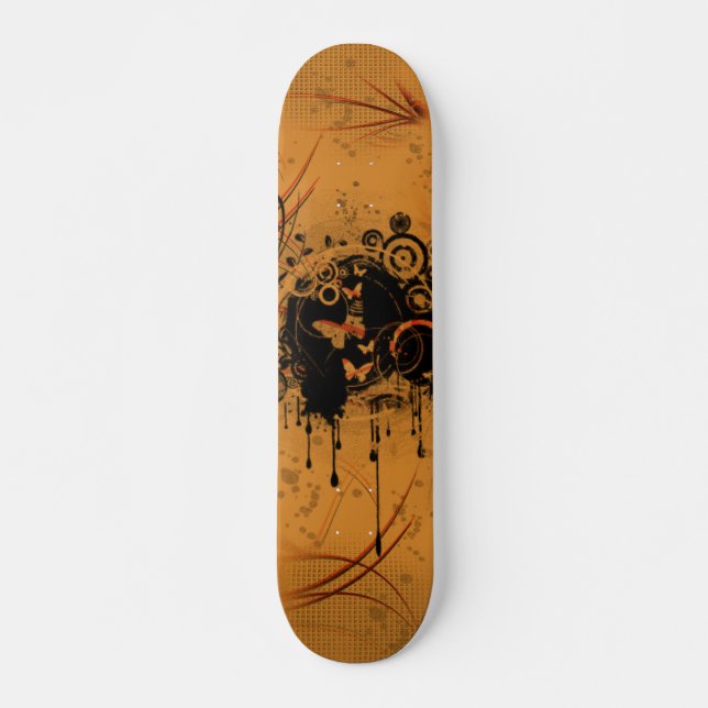 Riyah-Li Designs Urban Butterfly Skateboard Deck (Front)