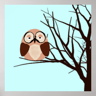 Riyah-Li Designs Winter Owl Poster