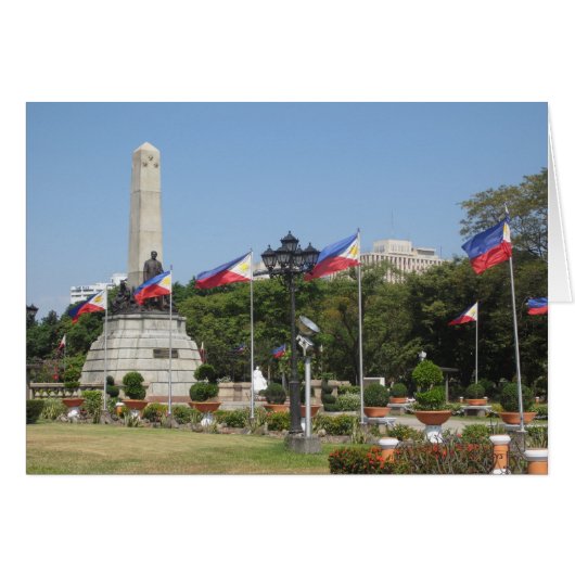 rizal monument flags cards (Front Horizontal)