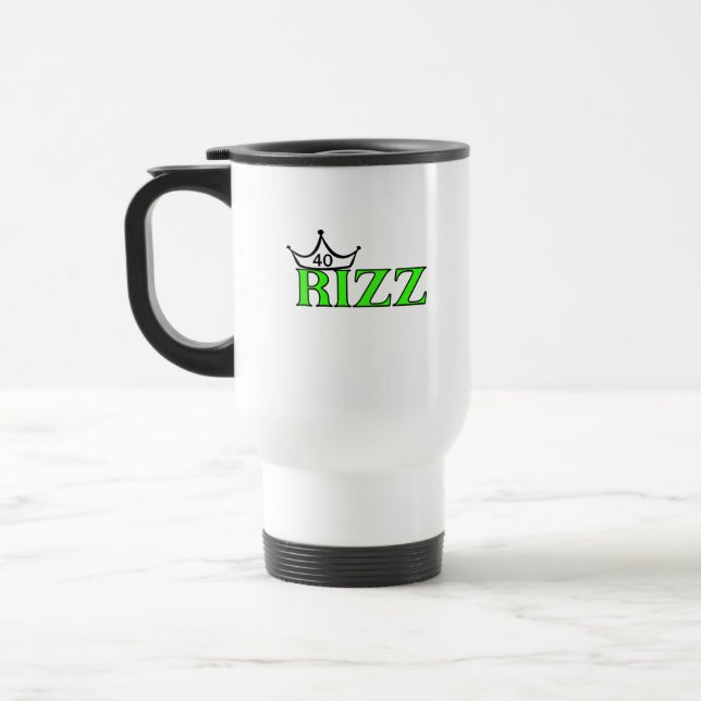 RIZZ 40 Milestone Birthday Crown Coffee Mug (Left)