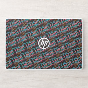 Rizz Em With The Tism Meme Autism Funny Racoon HP Laptop Skin
