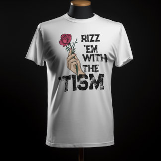 Rizz em with the tism retro Flower atristic T-Shirt