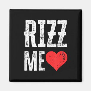 Rizz Me Heart Funny Valentine Day Kids Sigma Skibi Magnet