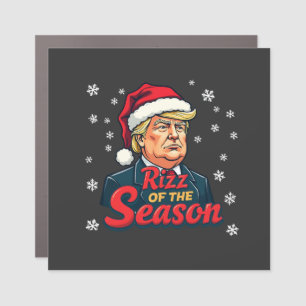 Rizz of The Season Funny Trump Christmas Santa  Car Magnet
