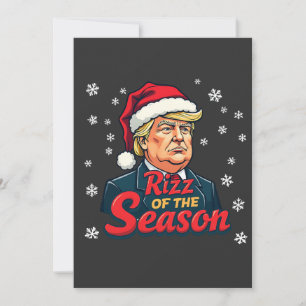 Rizz of The Season Funny Trump Christmas Santa Invitation