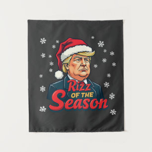 Rizz of The Season Funny Trump Christmas Santa  Tapestry