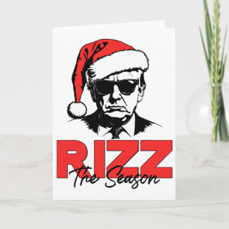 Rizz The Season Christmas Humorous Trump Santa Riz Card