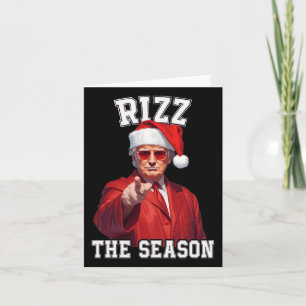 Rizz The Season Funny Trump Christmas Santa Pajama Card