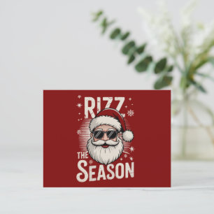 Rizz The Season Santa Claus Rizzmas Funny Xmas Holiday Postcard