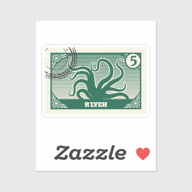 R'lyeh Post Stamp Sticker (Sheet)