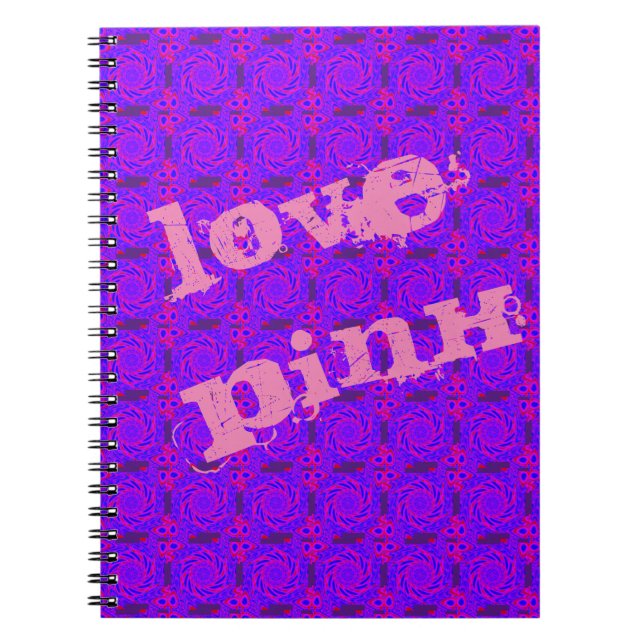  rmdesignflo55 LOVE PINK MANDALA  NOTEBOOK (Front)