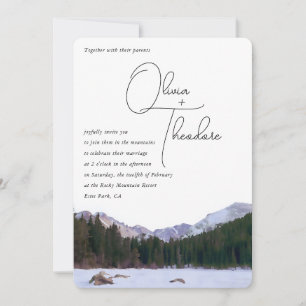RMNP Winter Mountain Wedding Invitation