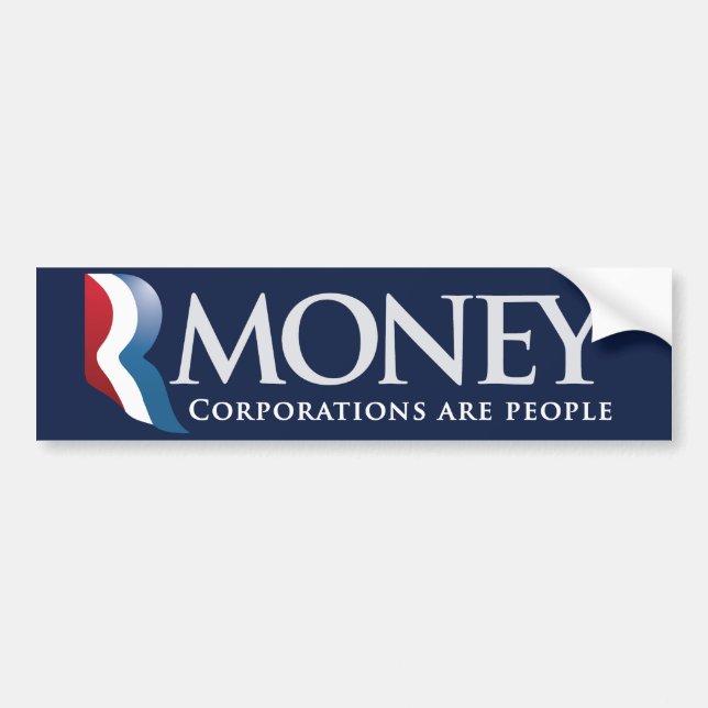 RMoney Romney Parody Bumper Sticker (Front)