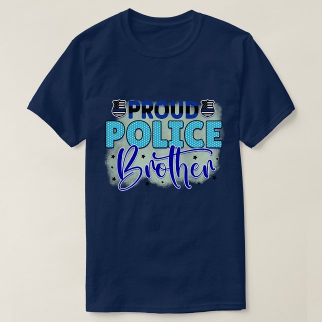Rms004813 proud police brother T-Shirt (Design Front)