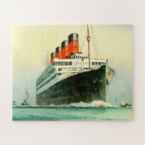 RMS Aquitania Cunard line ship Jigsaw Puzzle