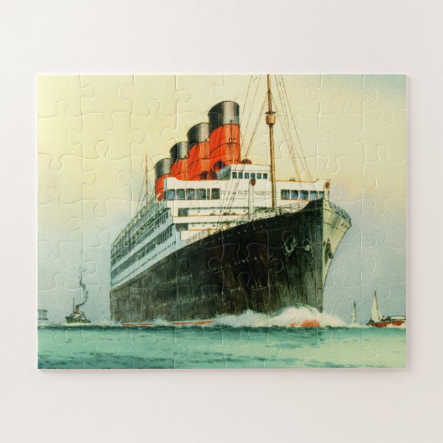 RMS Aquitania Cunard line ship Jigsaw Puzzle (Horizontal)