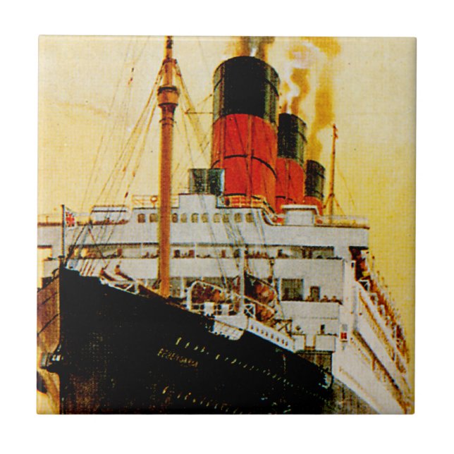 RMS Berengaria Tile (Front)