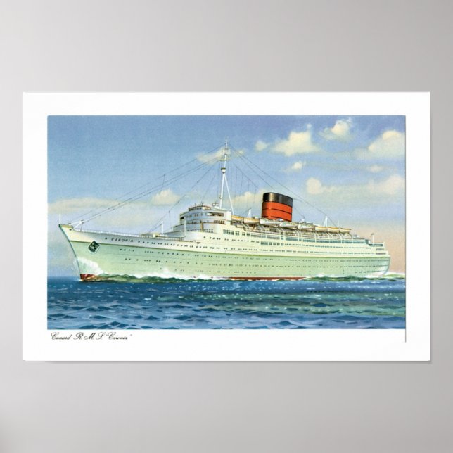 rms Caronia at Sea Poster (Front)