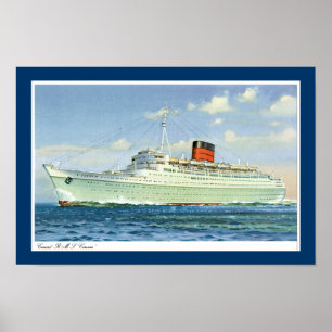 rms Caronia at Sea Poster