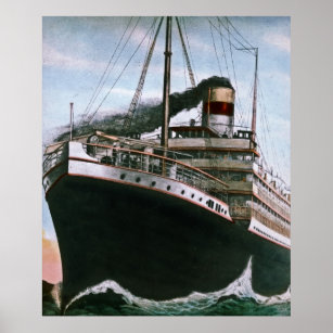 RMS Carpathia Comes to the Rescue of RMS Titanic Poster