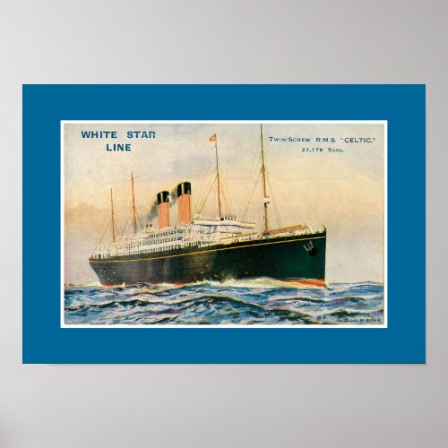 RMS Celtic Poster