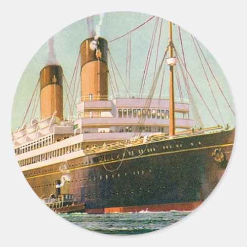 RMS Laurentic Classic Round Sticker