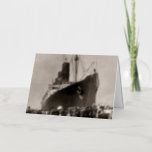RMS Lusitania arrives New York City 1907 Foil Greeting Card