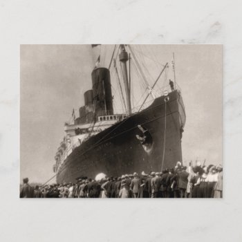 Rms Lusitania Arrives New York City 1907 Postcard by scenesfromthepast at Zazzle