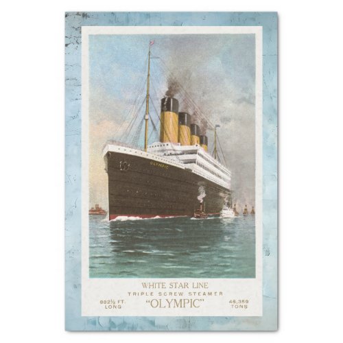 RMS Olympic Ocean Liner Tissue Paper