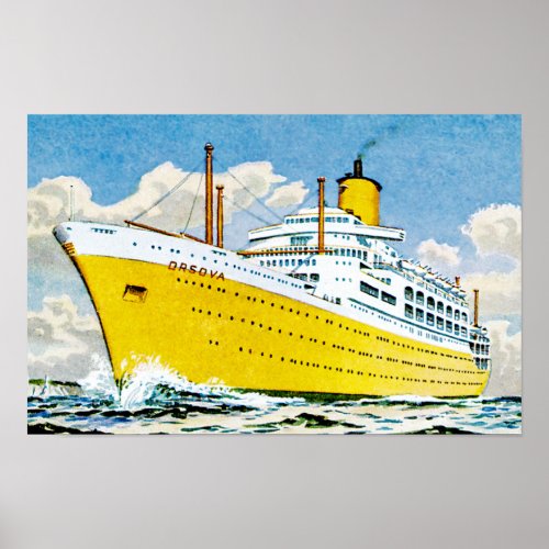 RMS Orsova at Sea Poster