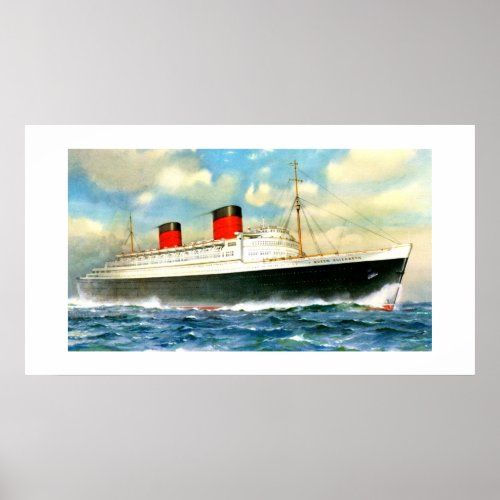 RMS Queen Elizabeth Poster