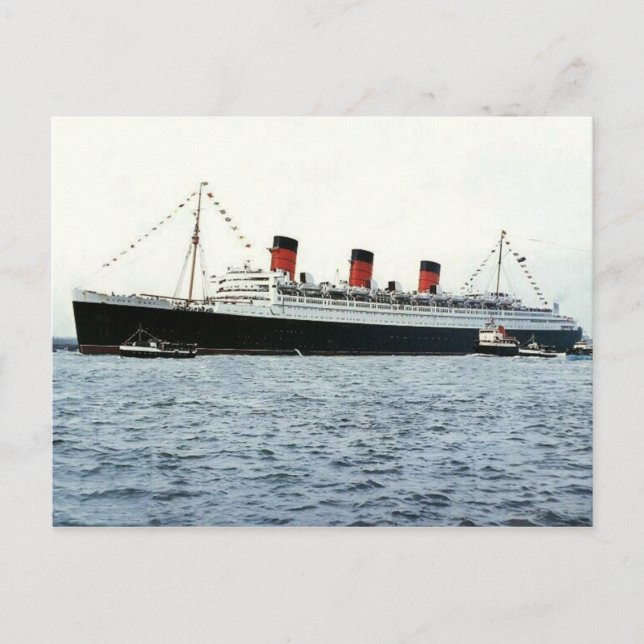 RMS Queen Mary Collection Postcard (Front)