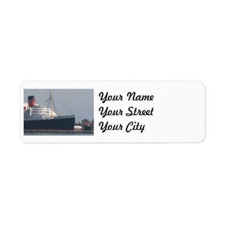 RMS Queen Mary Hotel and Museum in Long Beach Label