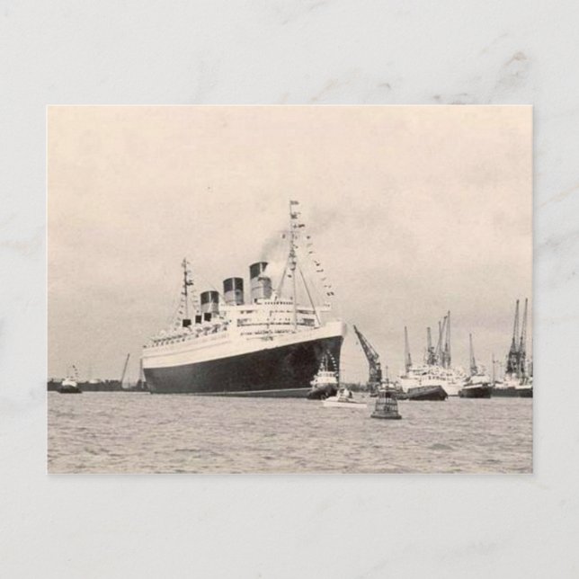 RMS Queen Mary Maiden Voyage PostCard (Front)