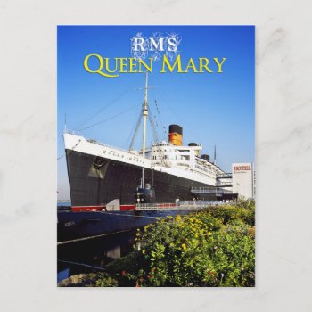 Rms Queen Mary Postcard by HTMimages at Zazzle