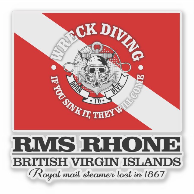 RMS Rhone (best wrecks) Sticker (Front)
