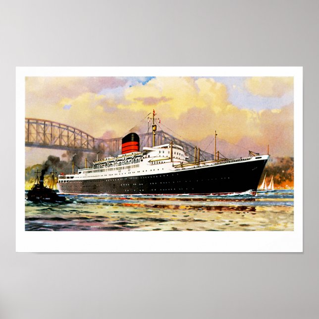 RMS Saxonia Poster (Front)