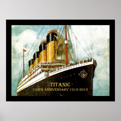 RMS Titanic 100th Anniversary Canvas Poster