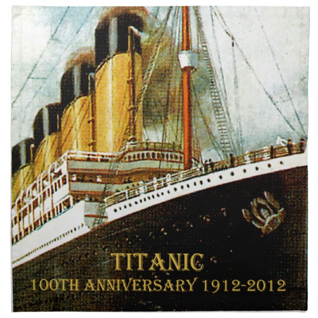 RMS Titanic 100th Anniversary napkin (Front)